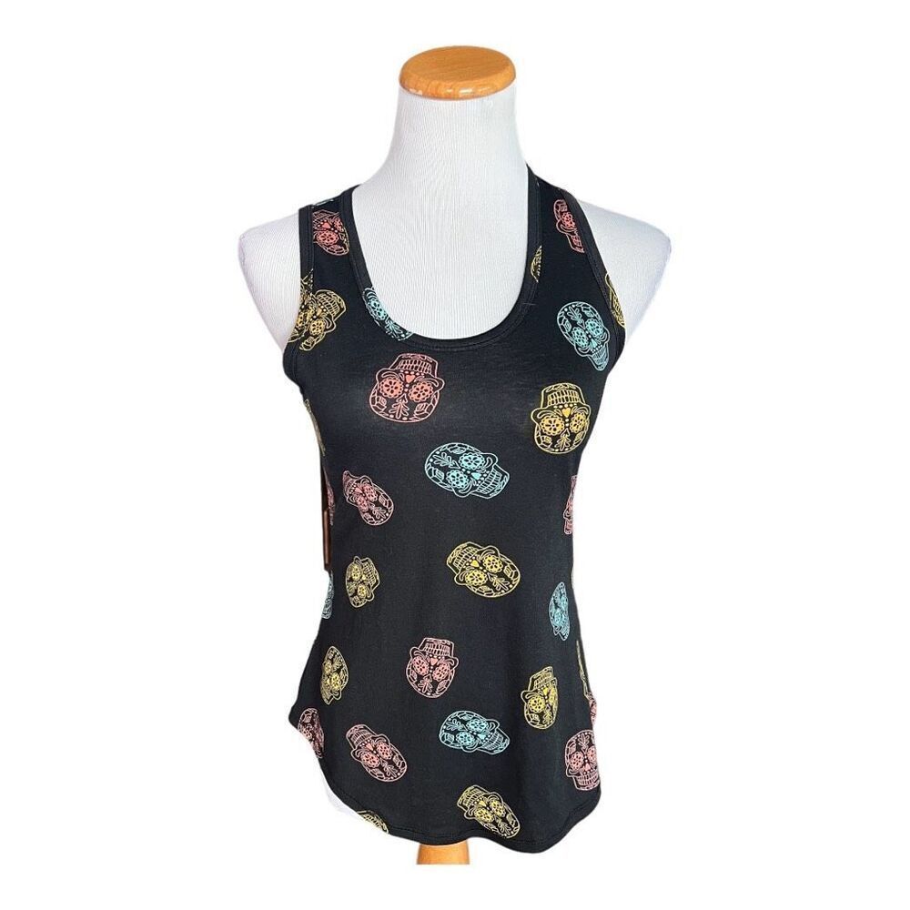 NWT Womens Lularoe Sugar Skull Tank Top - Sz S
